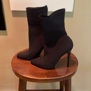 Black Steve Madden sock bootie